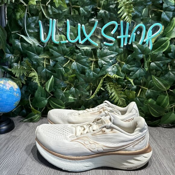 Saucony Womens Ride 18 S11000-104 White Running Shoes Sneakers Size 9 - Picture 4 of 10